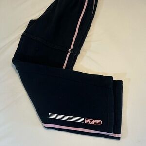 PacSun Black and Pink Sweatpants with Stripe Detail